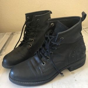 Sam Edelman black leather biker boots